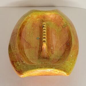 Vintage Retro Glazed Ceramic Ashtray